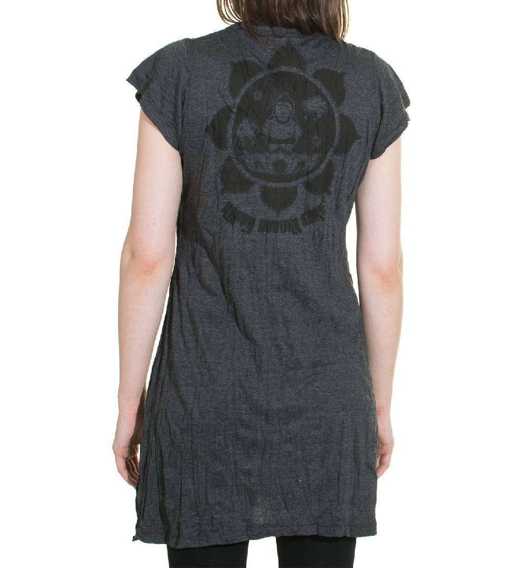 Kunst Und Magie 70er Retro Trägertop Minikleid Sure Buddha Lotus Blume T-Shirt