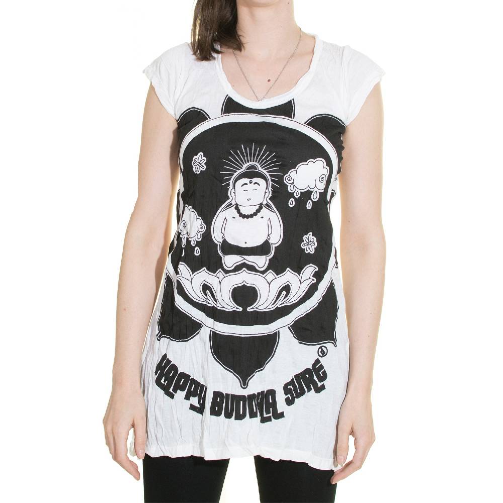 Kunst Und Magie 70er Retro Trägertop Minikleid Sure Buddha Lotus Blume T-Shirt