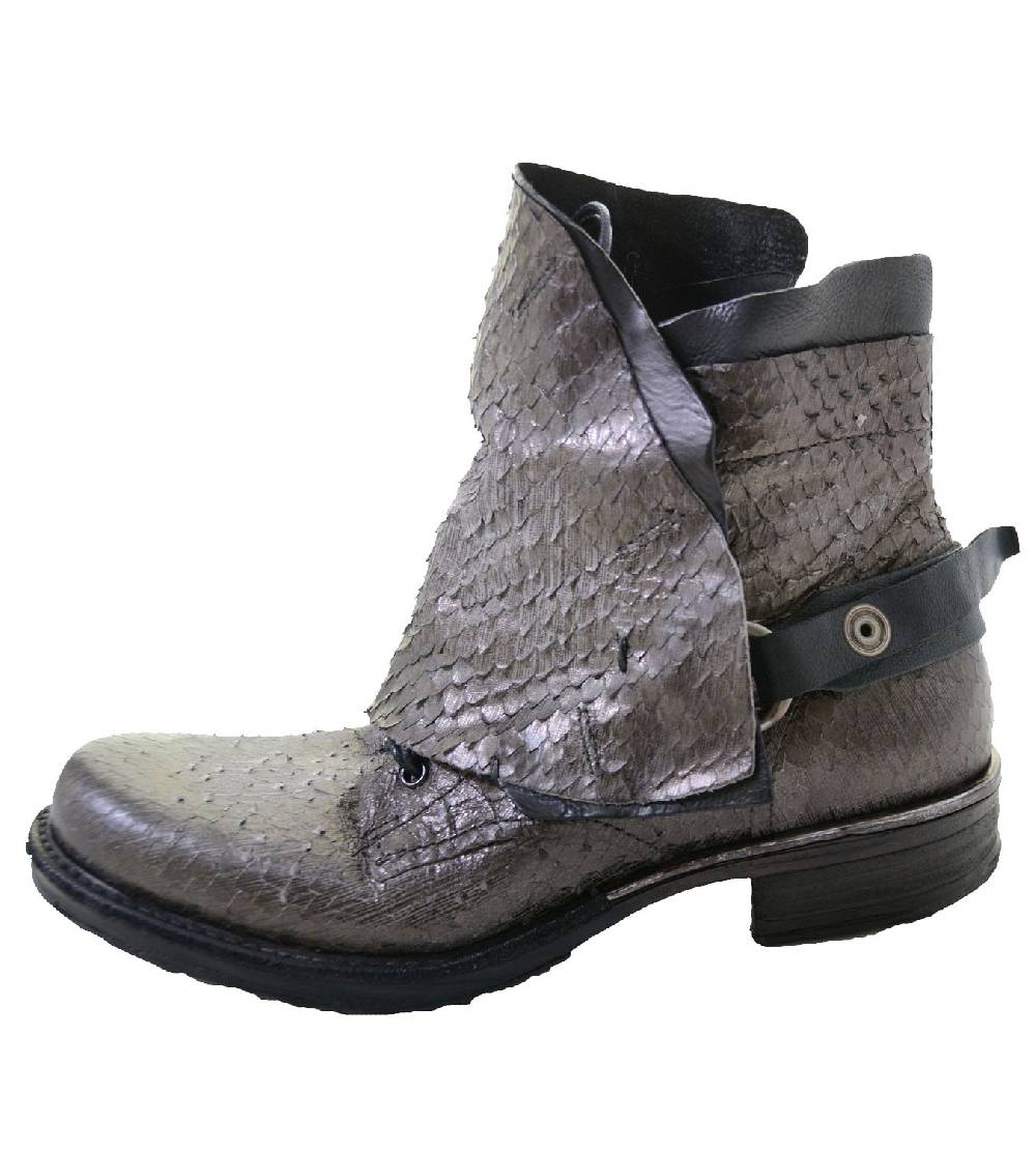 Kunst Und Magie A.S.98 Damen Leder Stiefelette Piombo Nero