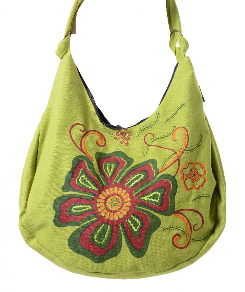 Kunst Und Magie Alternative Ethno Hippie Handtasche Schultertasche Boho Umhängetasche Mit Blumenstickereien