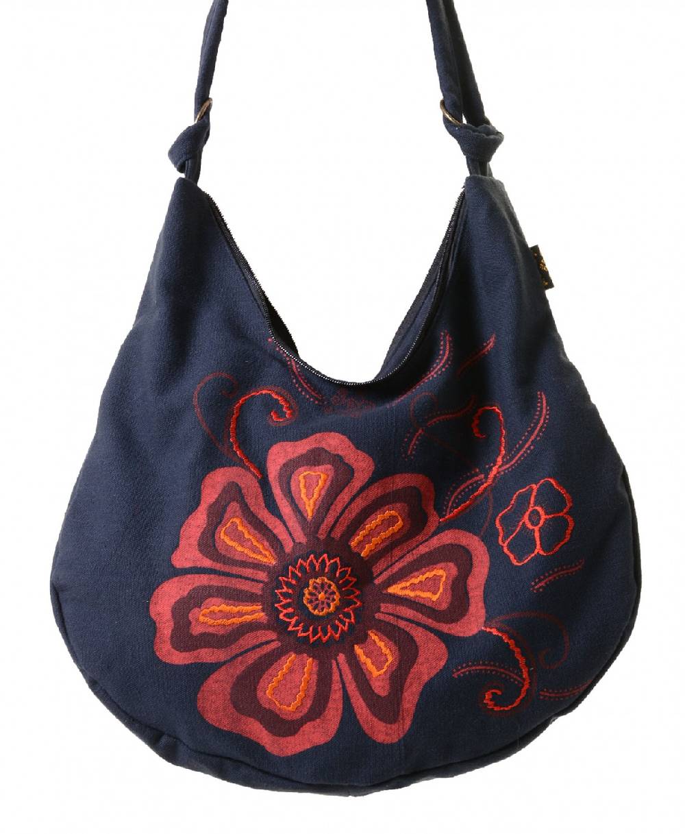 Kunst Und Magie Alternative Ethno Hippie Handtasche Schultertasche Boho Umhängetasche Mit Blumenstickereien