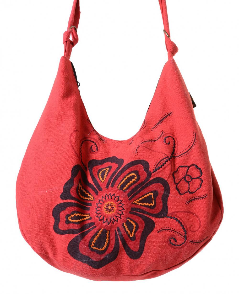 Kunst Und Magie Alternative Ethno Hippie Handtasche Schultertasche Boho Umhängetasche mit Blumenstickereien
