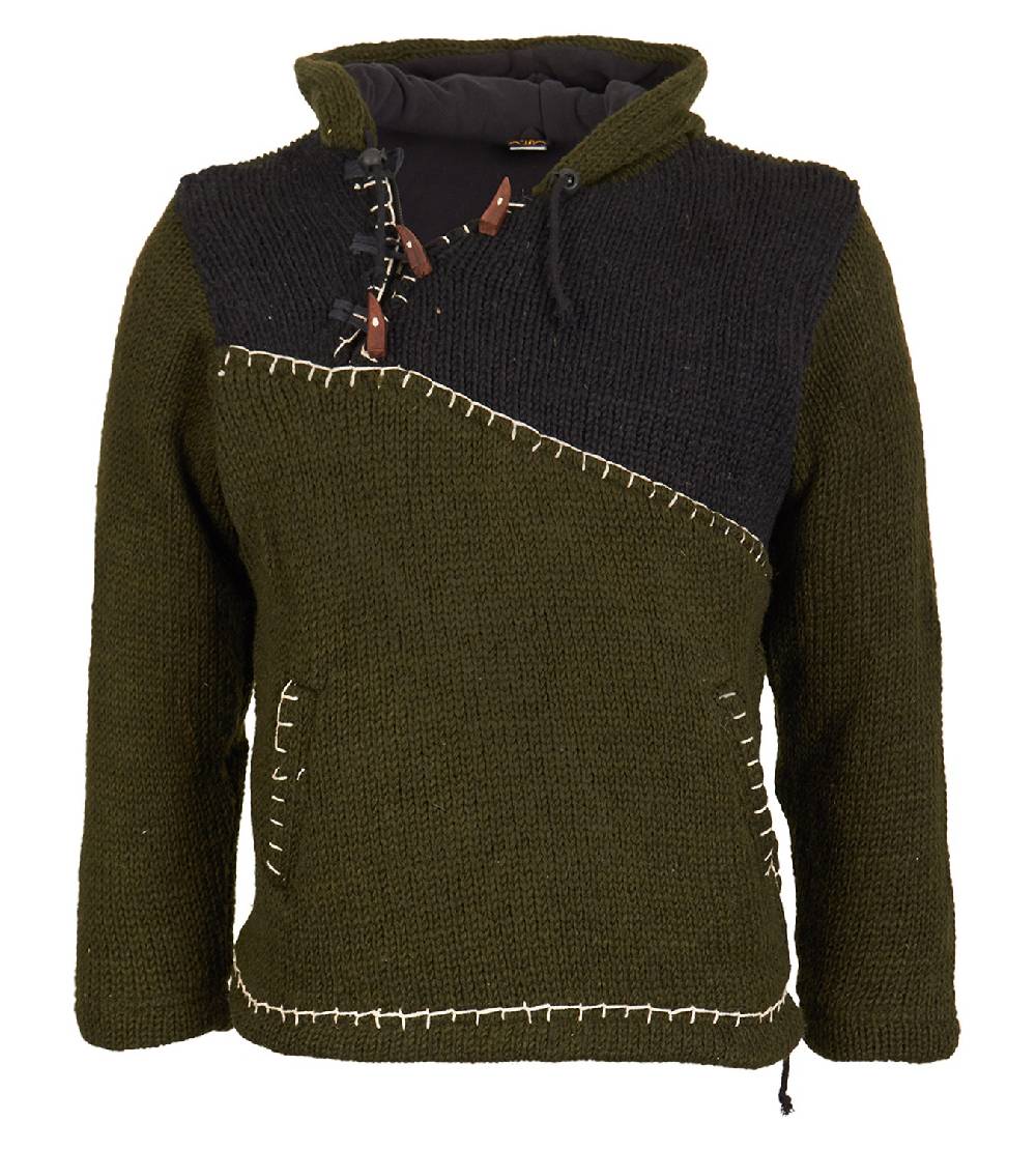 Kunst Und Magie Ausgefallener Strickpullover im Mittelalter-Stlye Hippie Pullover