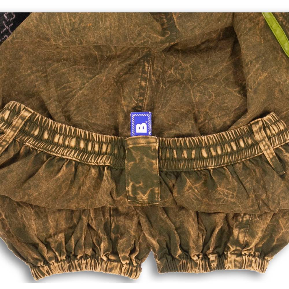 Kunst Und Magie Baggyhose Stonewashed Goa Cargo Hose Hippiehose Pluderhose Mit Kordelzug Gürtelschlaufen Haremshose