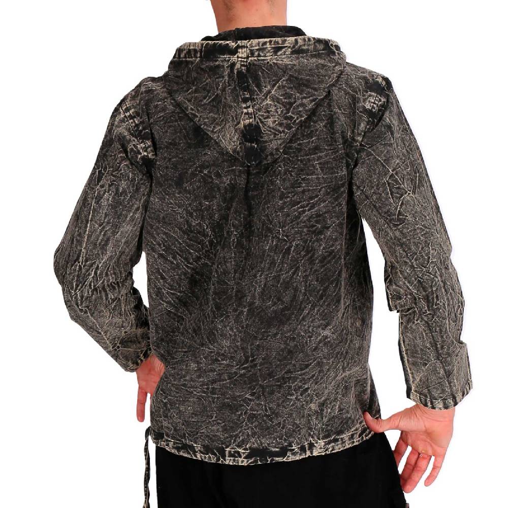 Kunst Und Magie Baja Hoodie Herren Alternativ Kapuzenpulli Stonewashed Ungefüttert Nachhaltig Fair