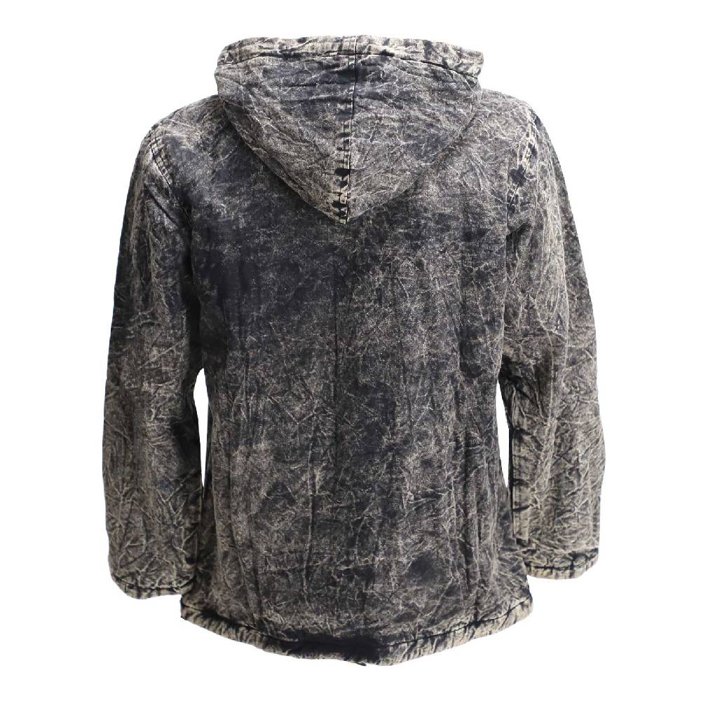 Kunst Und Magie Baja Hoodie Herren Alternativ Kapuzenpulli Stonewashed Gefüttert Nachhaltig Fair