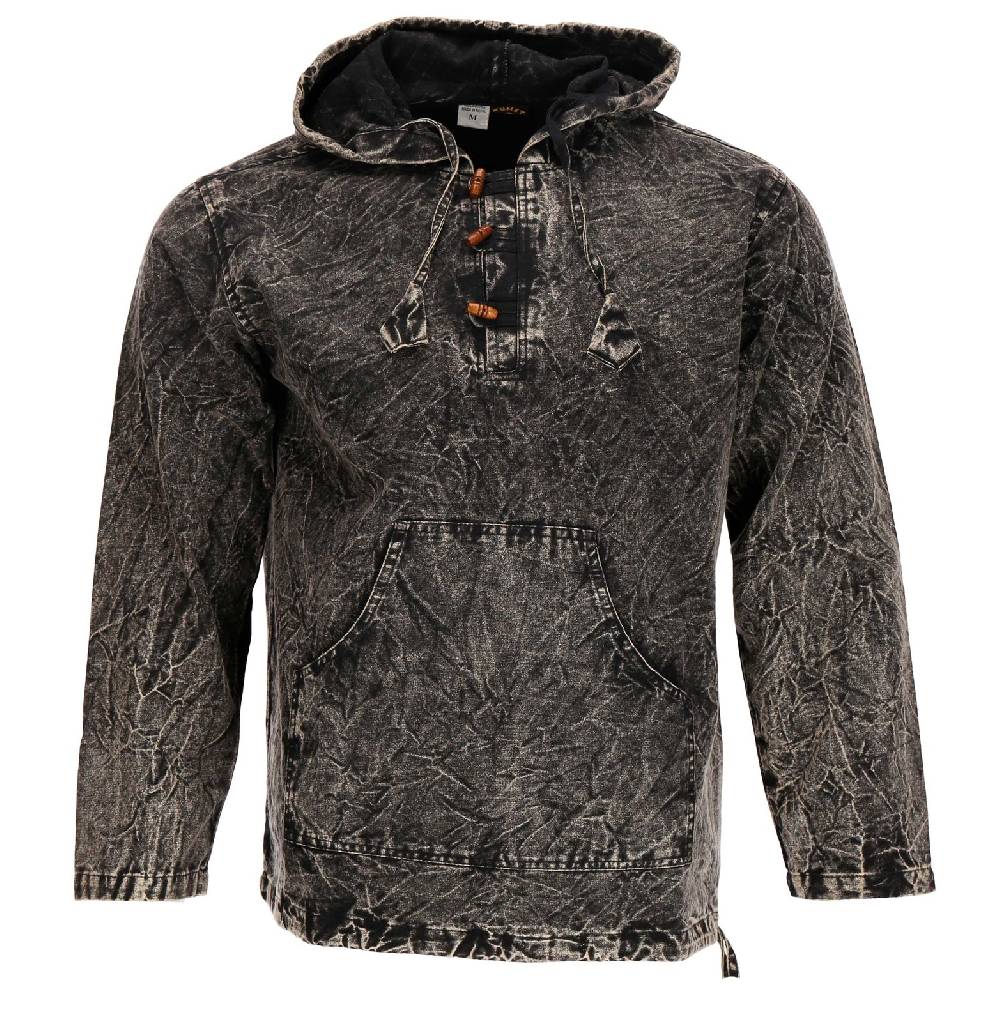 Kunst Und Magie Baja Hoodie Herren alternativ Kapuzenpulli Stonewashed gefüttert Nachhaltig Fair