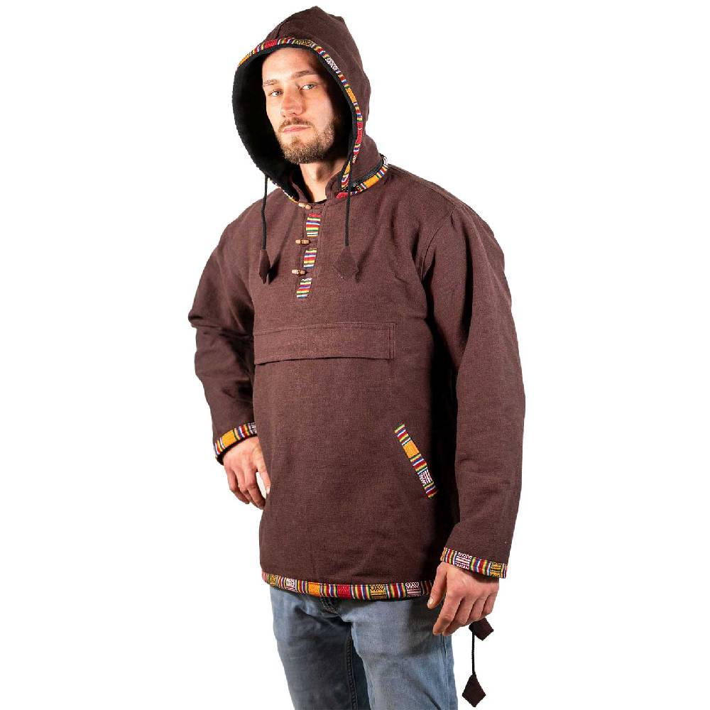 Kunst Und Magie Baja Hoodie Kapuzenpullover mit Fleecefutter und abnehmbarer Kapuze