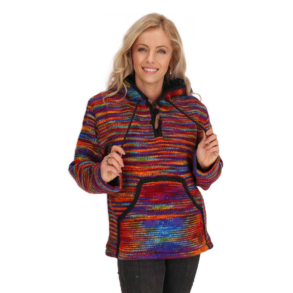 Kunst Und Magie Baja Hoodie Regenbogen Kapuzenpullover Strickjacke Wolle Jacke Mit Kapuze Winter Pullover Unisex