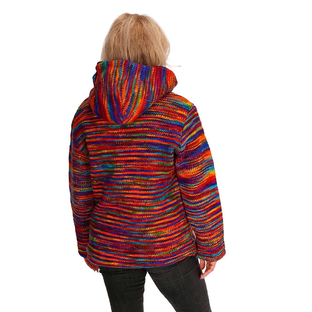 Kunst Und Magie Baja Hoodie Regenbogen Kapuzenpullover Strickjacke Wolle Jacke Mit Kapuze Winter Pullover Unisex