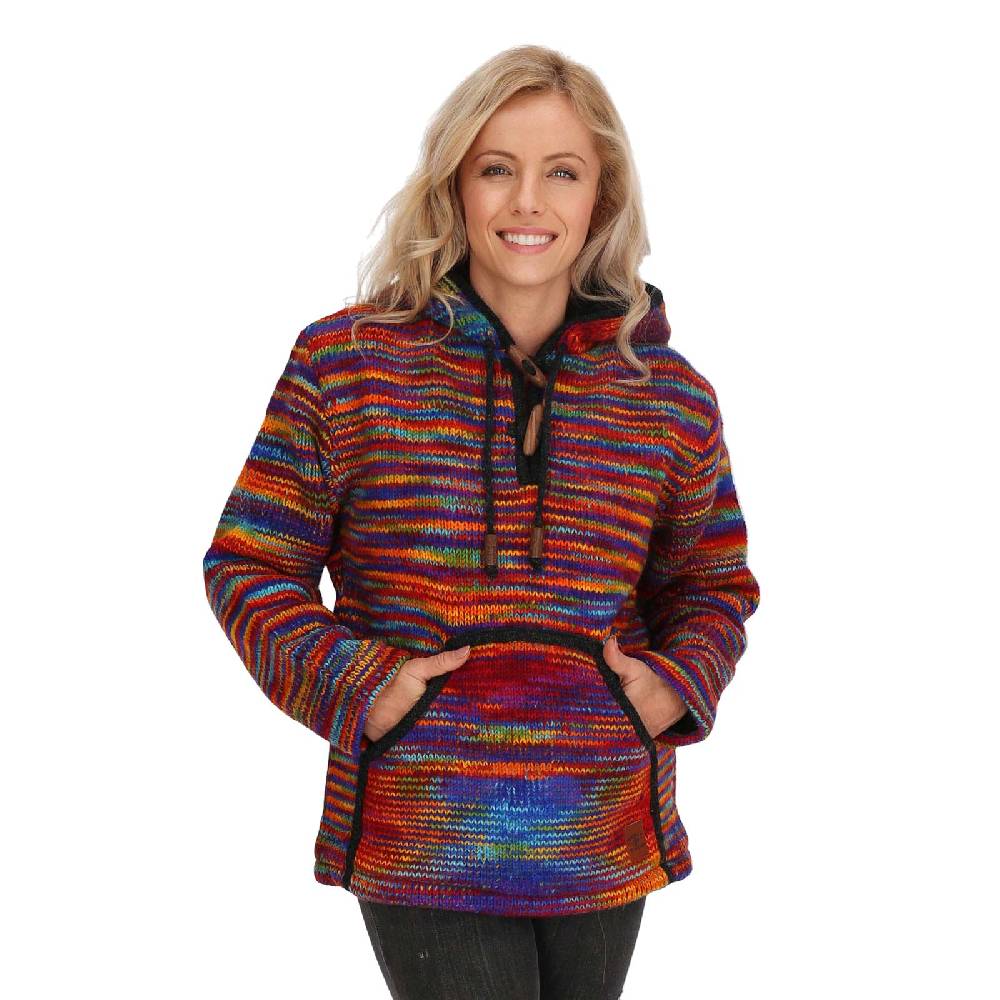 Kunst Und Magie Baja Hoodie Regenbogen Kapuzenpullover Strickjacke Wolle Jacke Mit Kapuze Winter Pullover Unisex