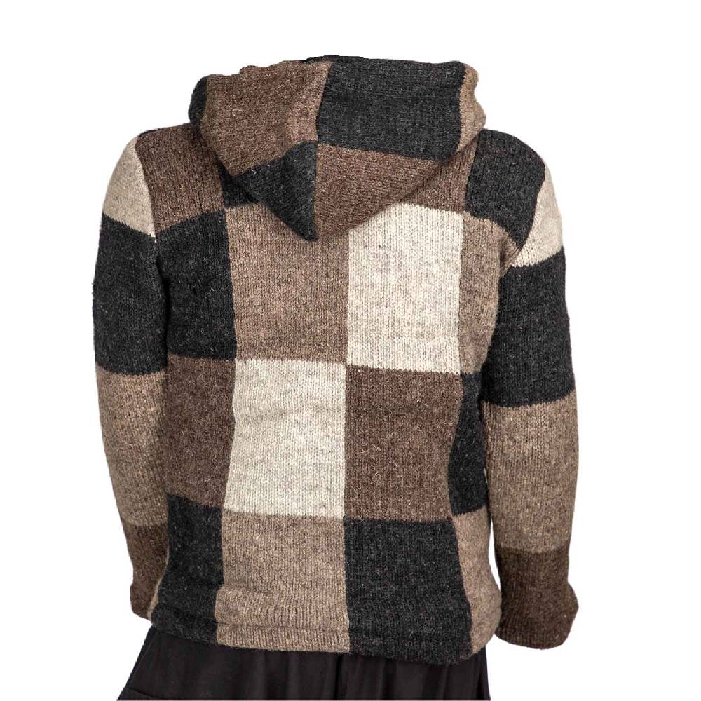 Kunst Und Magie Baja Hoodie Strickjacke Wolle Jacke Mit Kapuze Winter Pullover