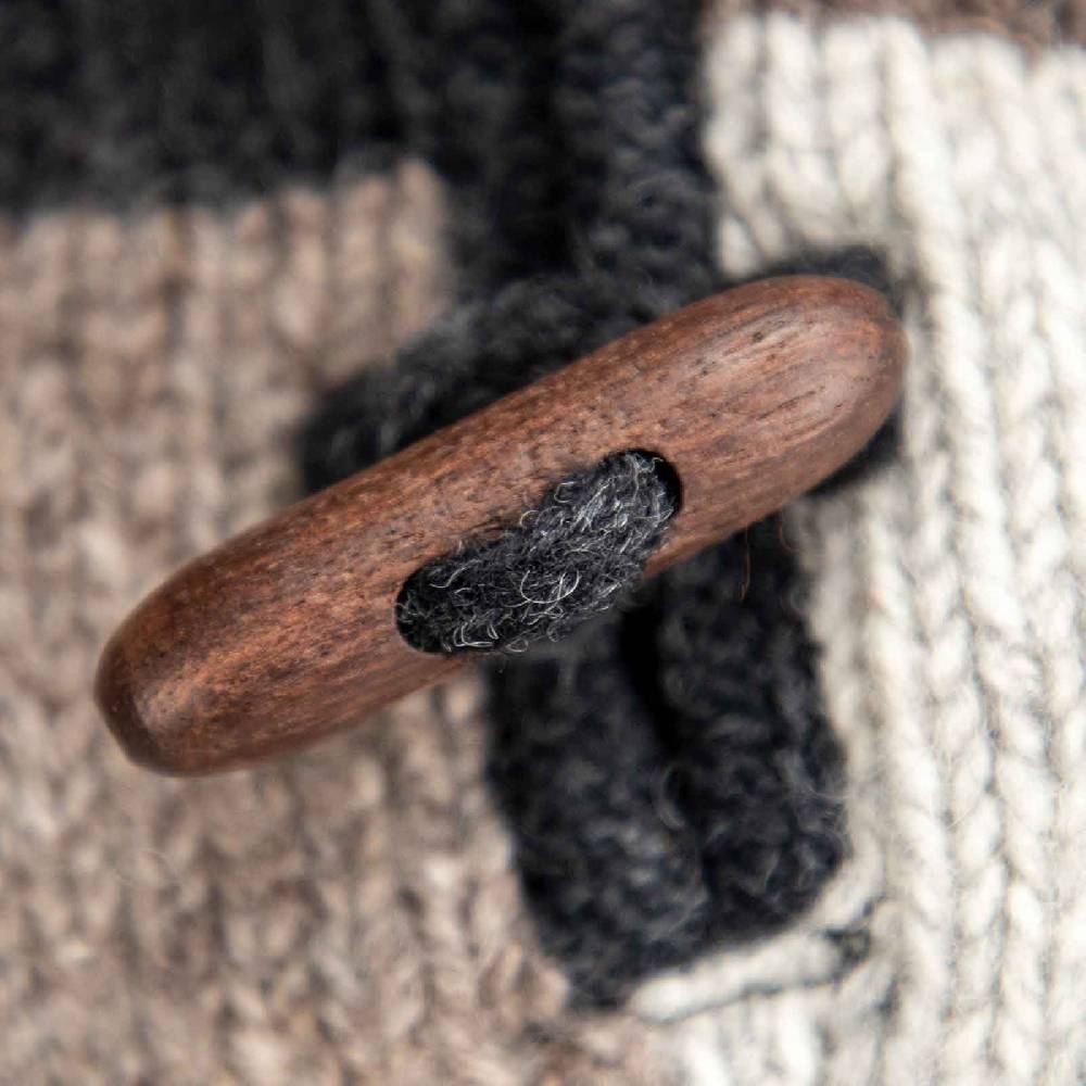 Kunst Und Magie Baja Hoodie Strickjacke Wolle Jacke Mit Kapuze Winter Pullover