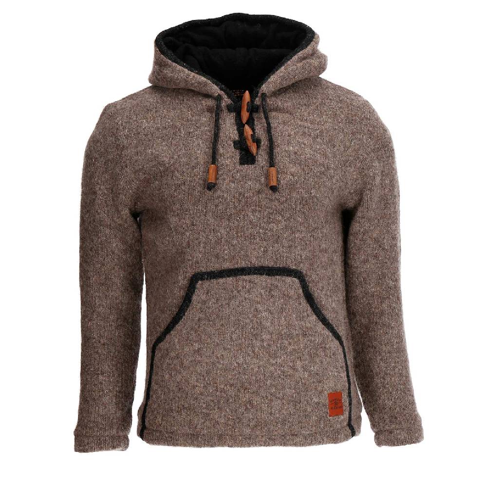 Kunst Und Magie Baja Hoodie Strickjacke Wolle Jacke mit Kapuze Winter Pullover Kapuzenpullover