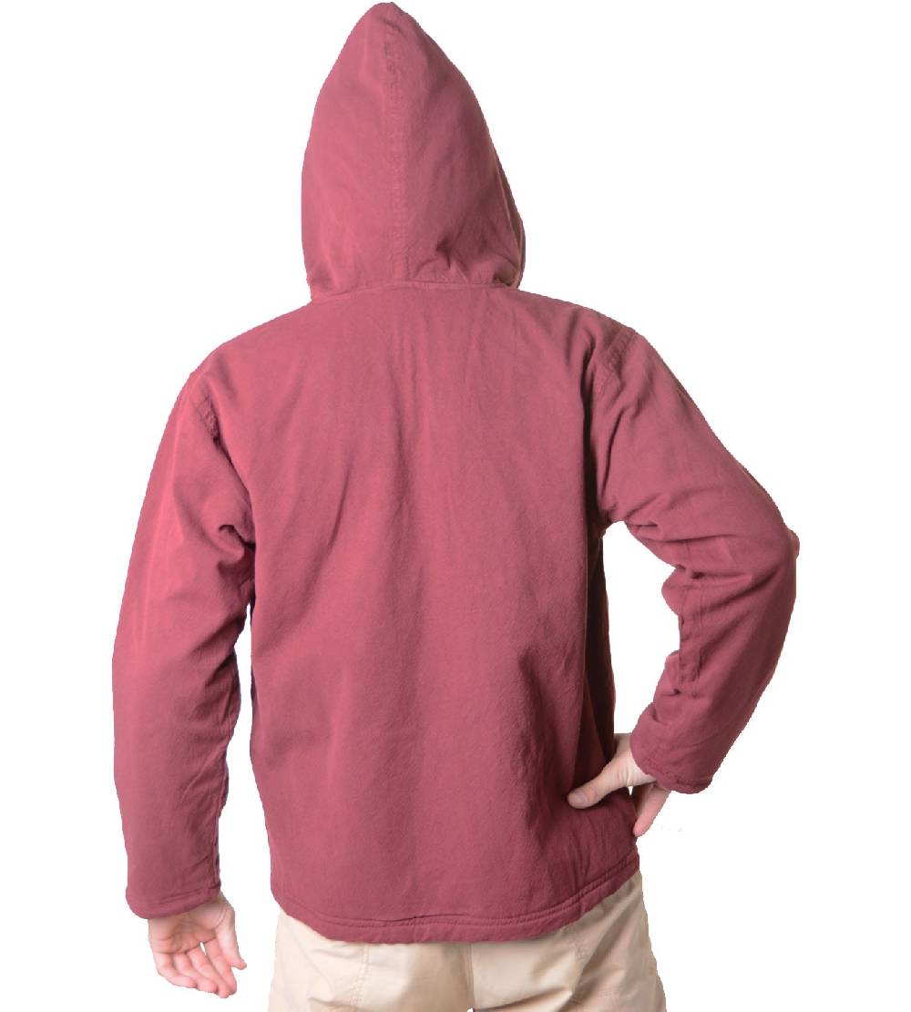 Kunst Und Magie Baumwolljacke Mit Fleecefutter Und Kapuze - Hippie Jacke Mit Reißverschluss