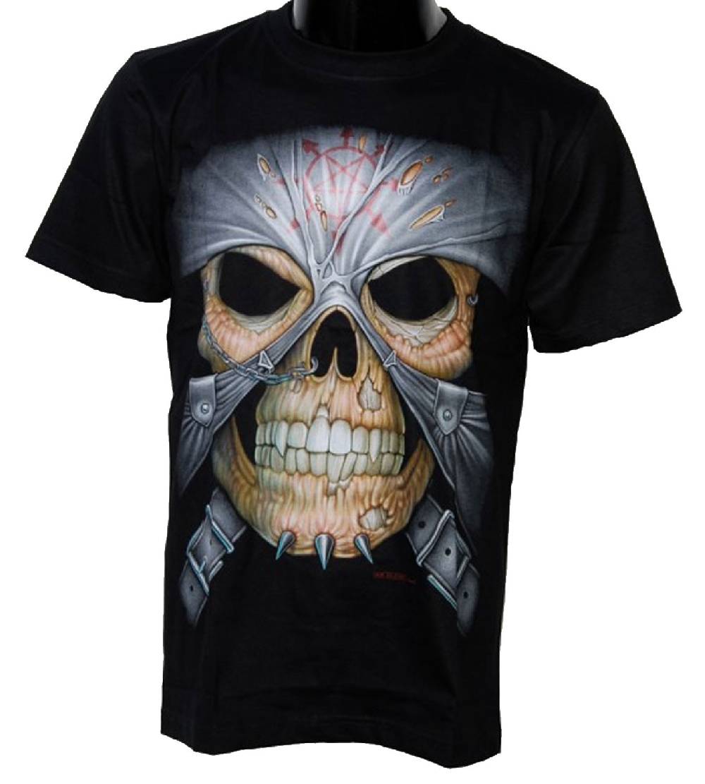 Kunst Und Magie Biker T-Shirt Skull Totenkopf Schädel Gothic Metal Death