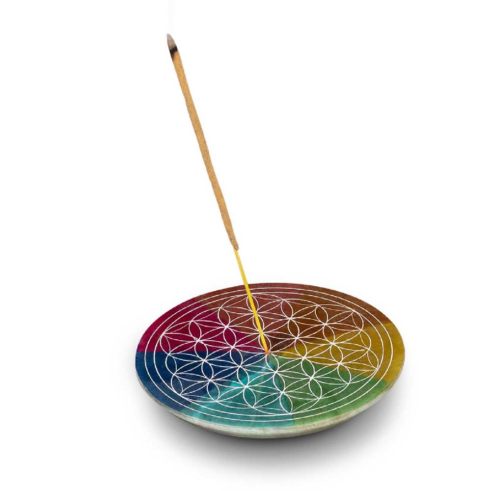 Kunst Und Magie Blume Des Lebens Halter Für Räucherstäbchen Und Kegel Räucherstäbchenhalter Aus Speckstein 10cm