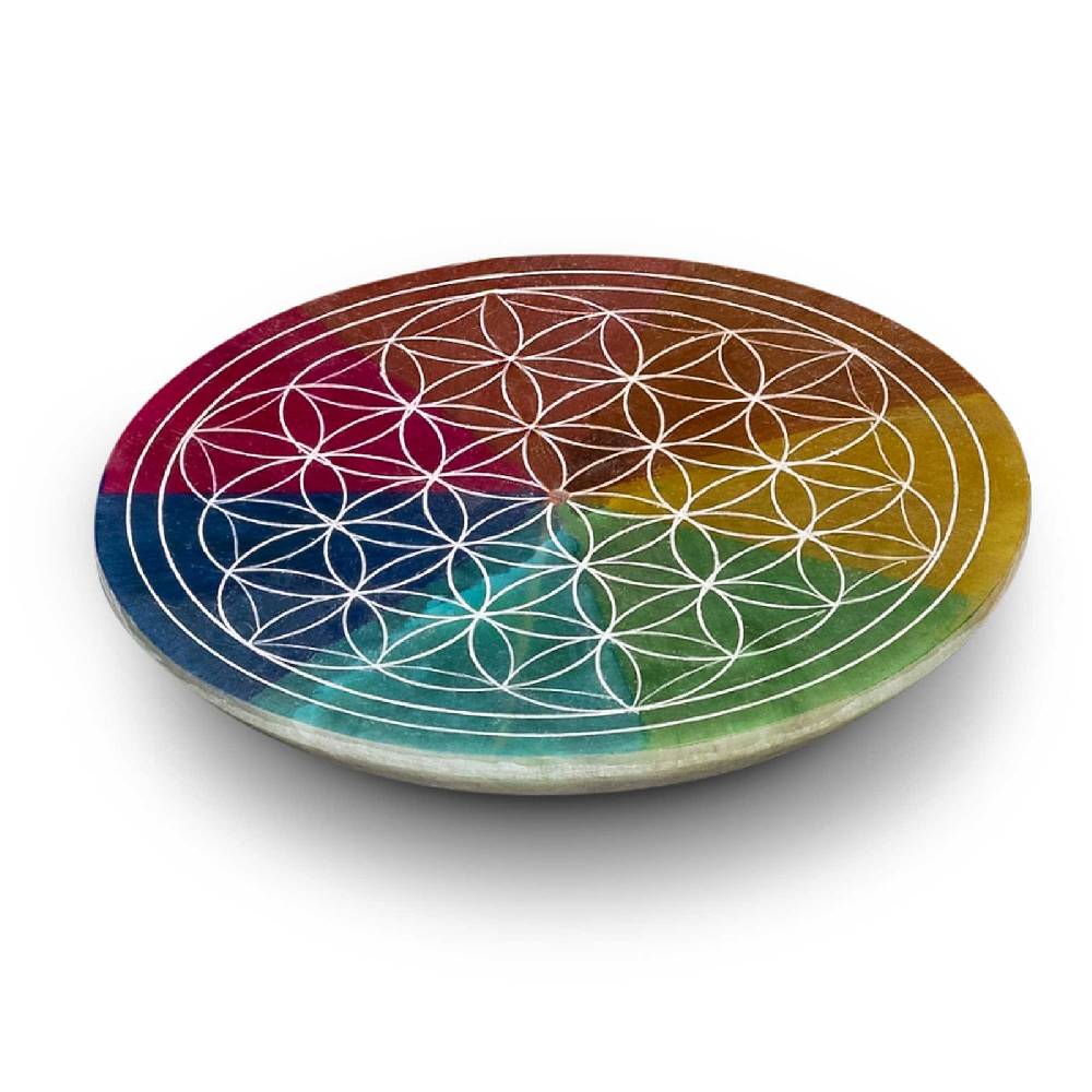 Kunst Und Magie Blume Des Lebens Halter Für Räucherstäbchen Und Kegel Räucherstäbchenhalter Aus Speckstein 10cm