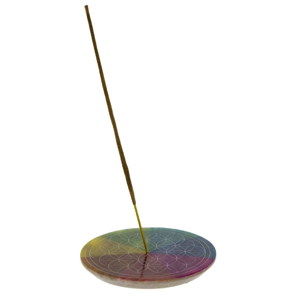 Kunst Und Magie Blume Des Lebens Halter Für Räucherstäbchen Und Kegel Räucherstäbchenhalter Aus Speckstein 10cm