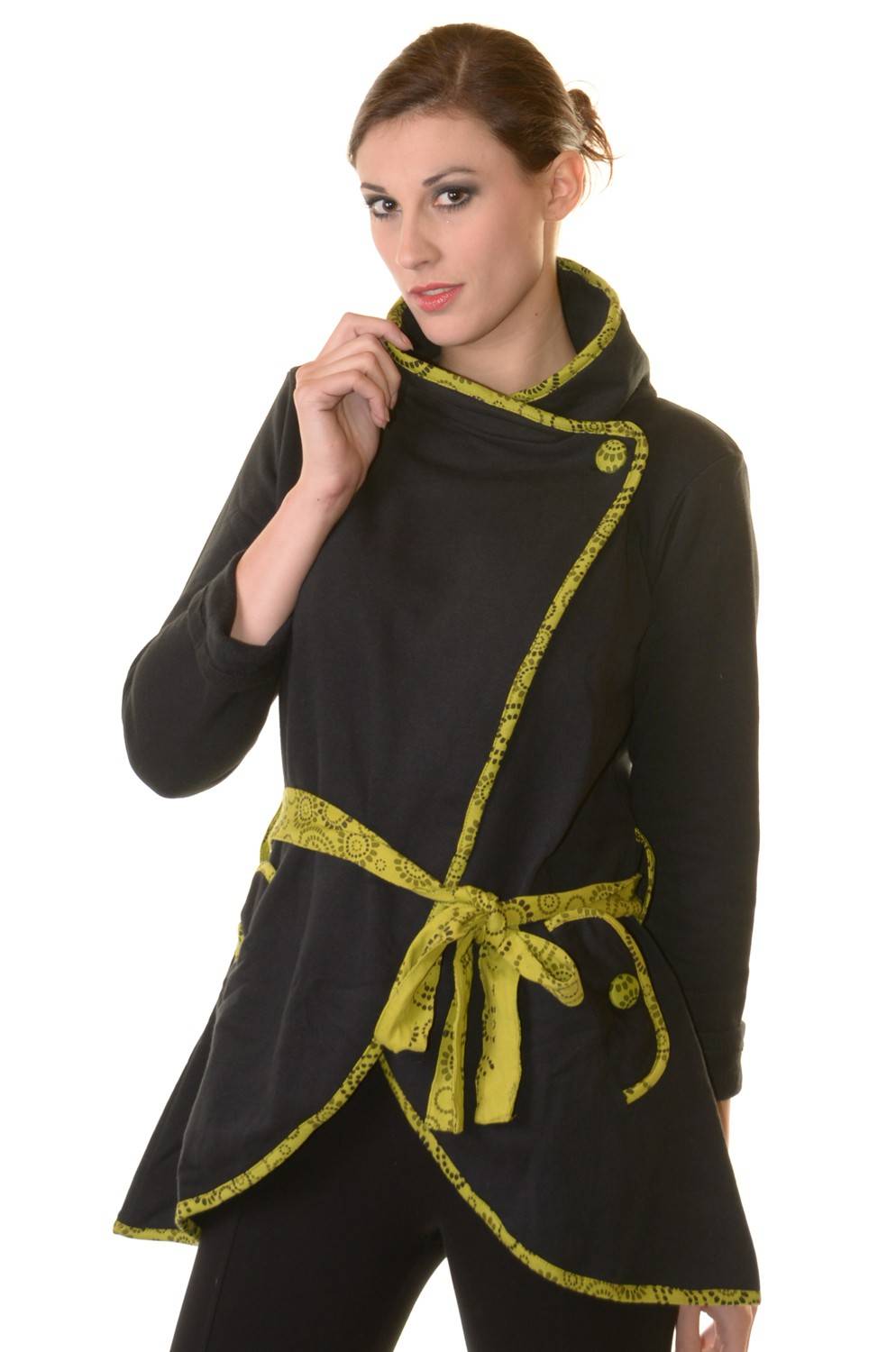 Kunst Und Magie Boho Jacke Damen Baumwolljacke Hippie Jacke Im Auffälligen "Geisha"-Design