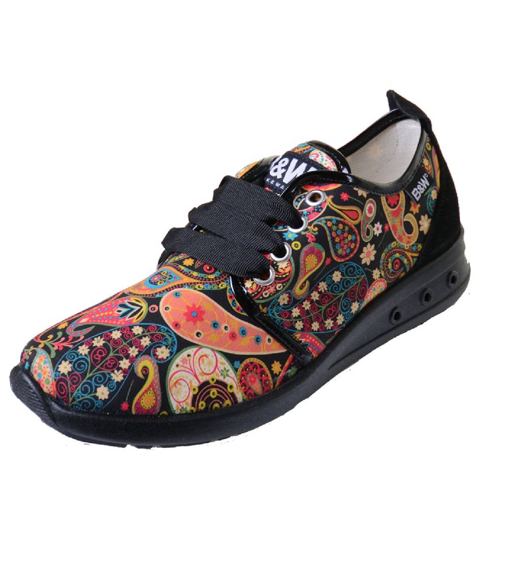 Kunst Und Magie Break & Walk Sneaker mit Paisley Muster B&W Schuhe