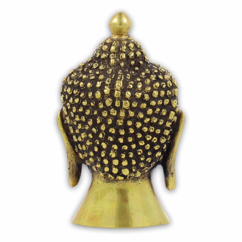 Kunst Und Magie Buddha Kopf Messing Skupltur Figur Statue Ca 14cm