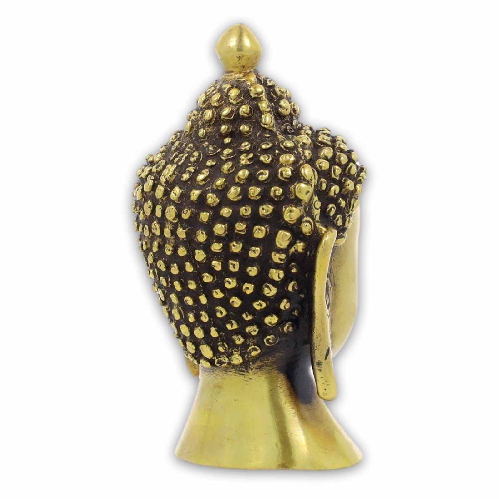 Kunst Und Magie Buddha Kopf Messing Skupltur Figur Statue Ca 14cm