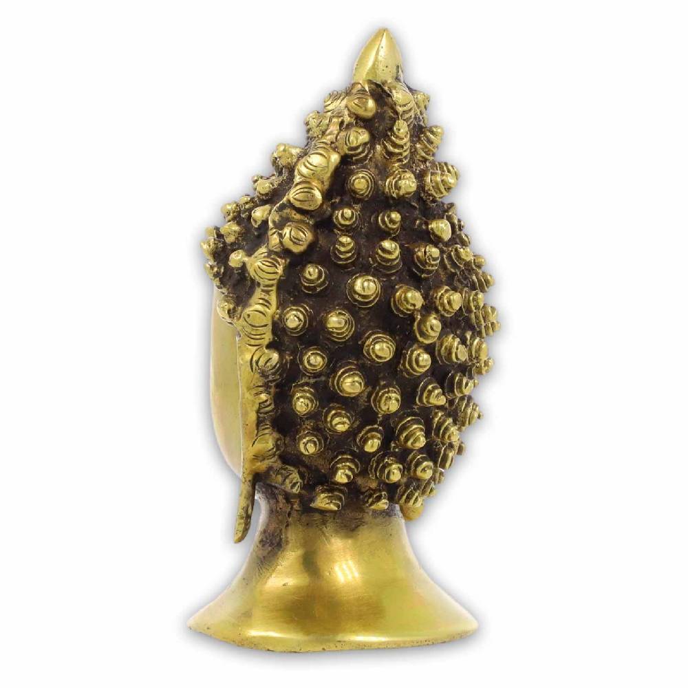 Kunst Und Magie Buddha Kopf Messing Skupltur Figur Statue Ca 16,5cm