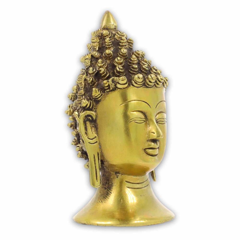Kunst Und Magie Buddha Kopf Messing Skupltur Figur Statue Ca 16,5cm