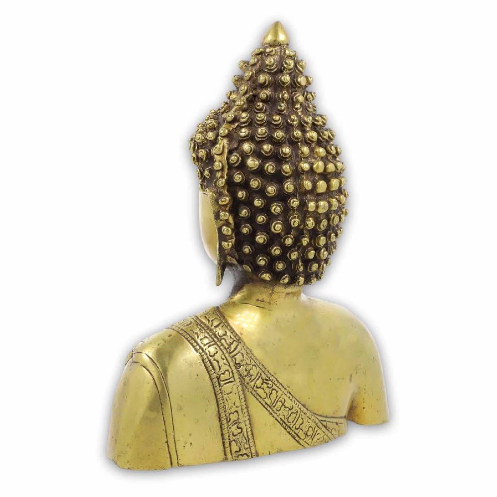 Kunst Und Magie Buddha Kopf Messing Skupltur Figur Statue Ca 27cm