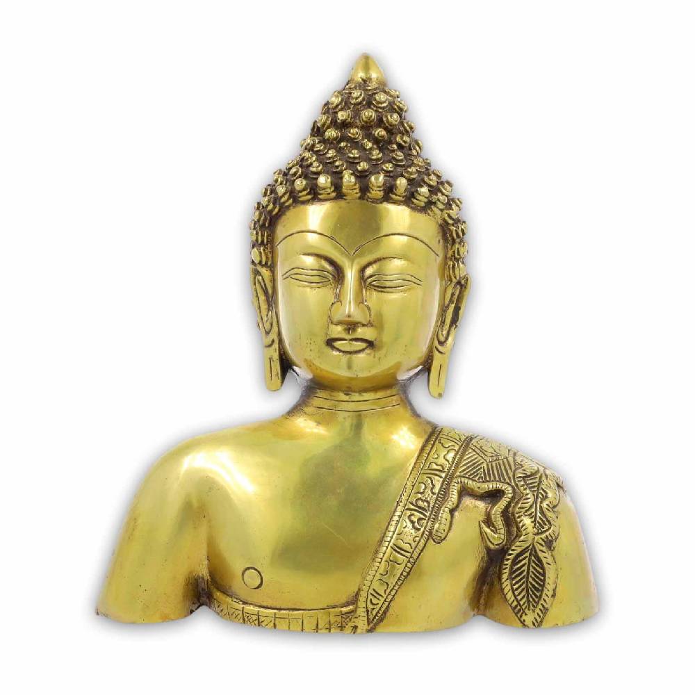 Kunst Und Magie Buddha Kopf Messing Skupltur Figur Statue ca 27cm