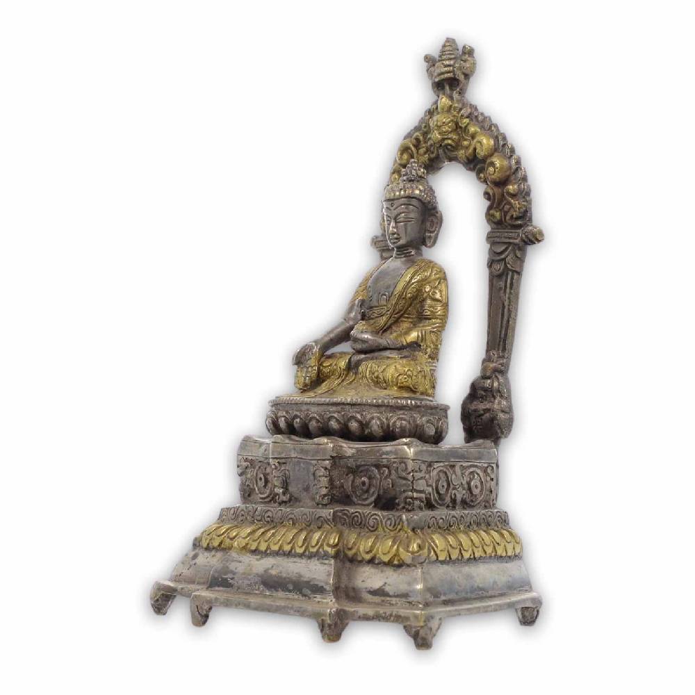 Kunst Und Magie Buddha Medizinbuddha Statue Skulptur Sitzend Messing Figur Ca 17,5cm