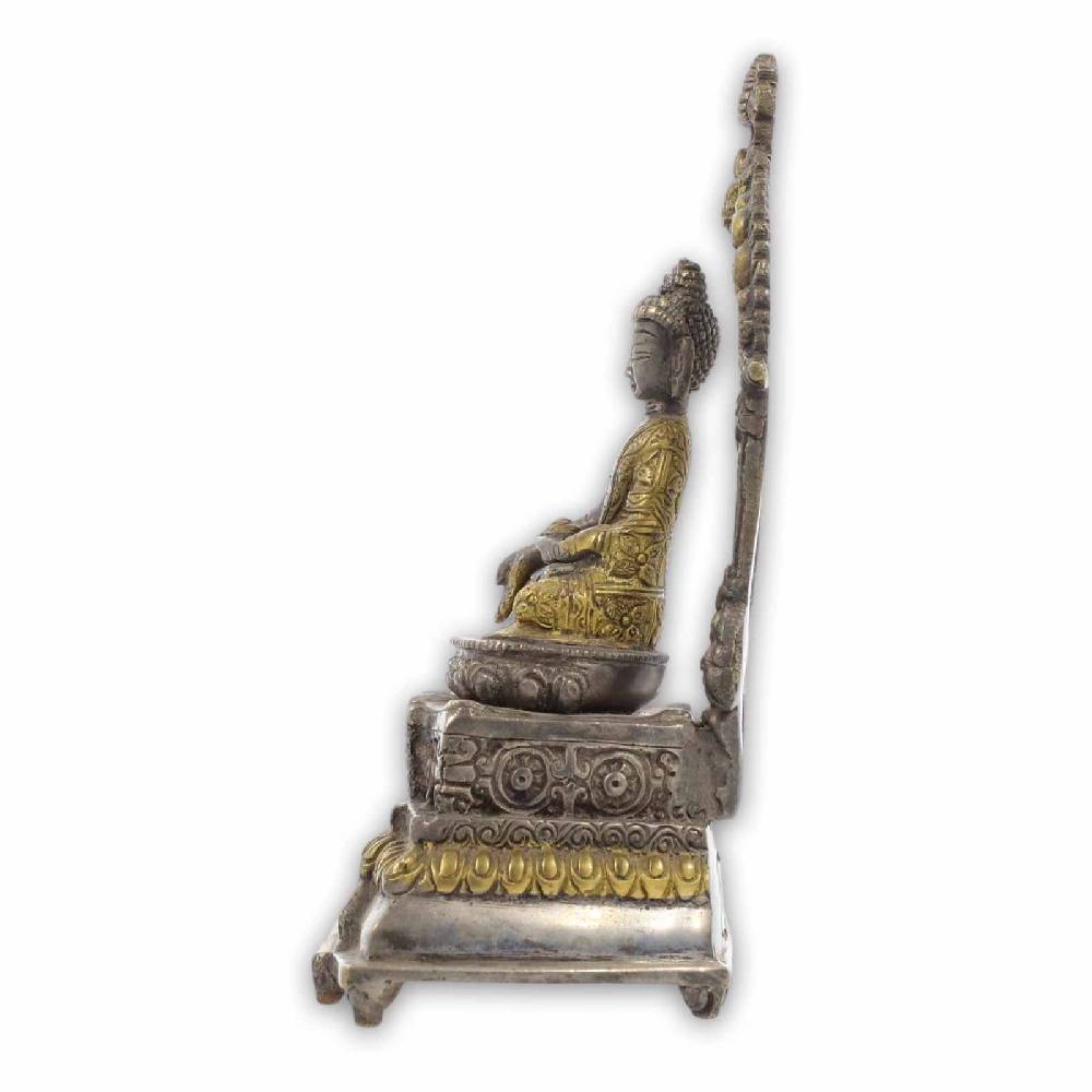 Kunst Und Magie Buddha Medizinbuddha Statue Skulptur Sitzend Messing Figur Ca 17,5cm