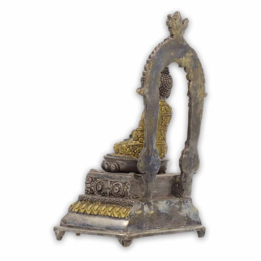 Kunst Und Magie Buddha Medizinbuddha Statue Skulptur Sitzend Messing Figur Ca 17,5cm