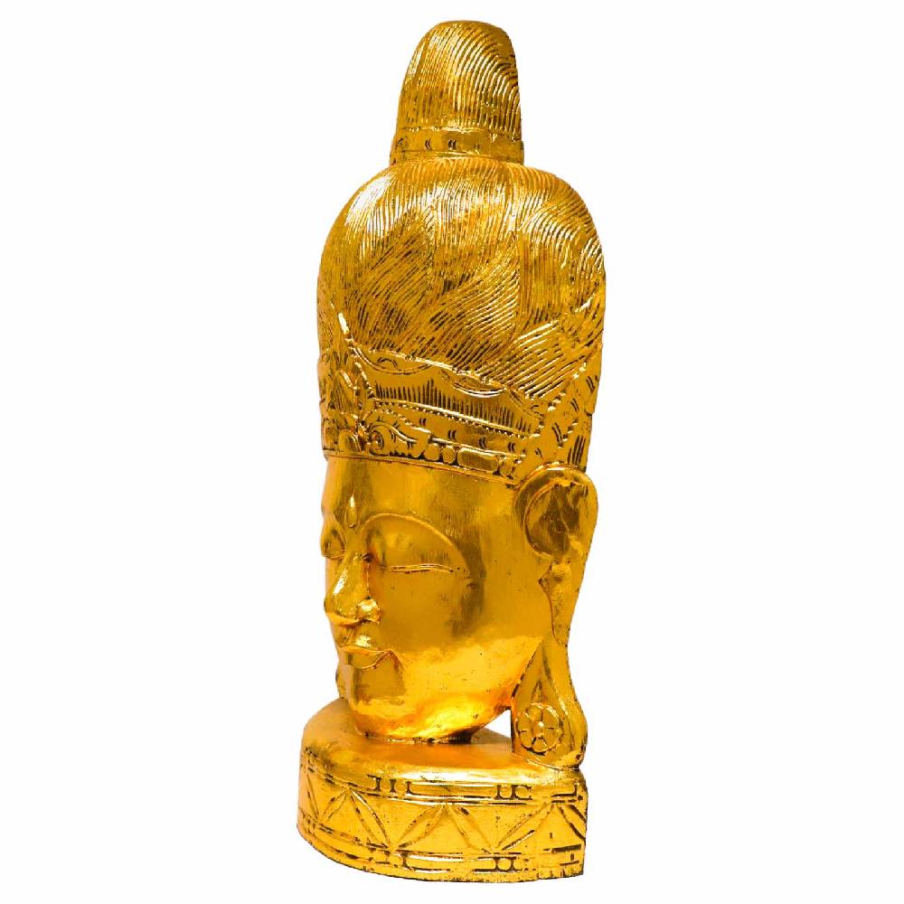 Kunst Und Magie Buddha Statue Skulptur Kopf Figur Aus Holz Ca 82cm