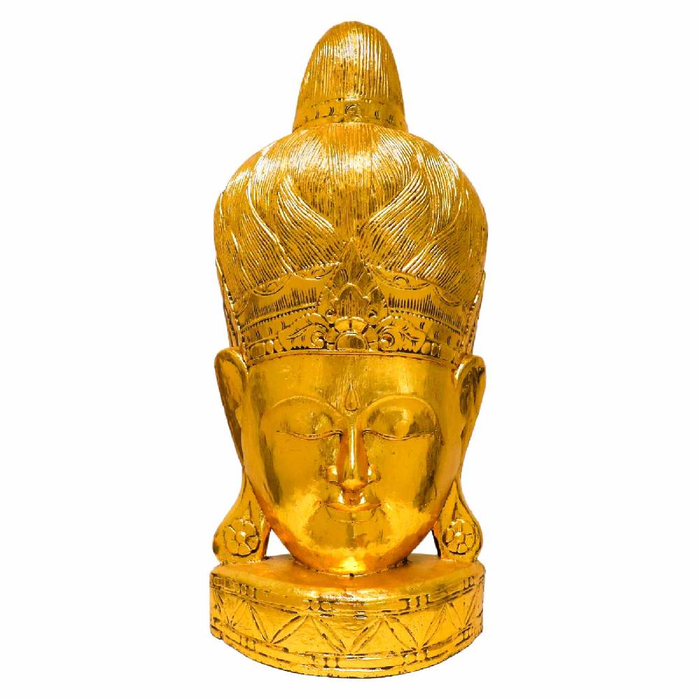 Kunst Und Magie Buddha Statue Skulptur Kopf Figur aus Holz ca 82cm