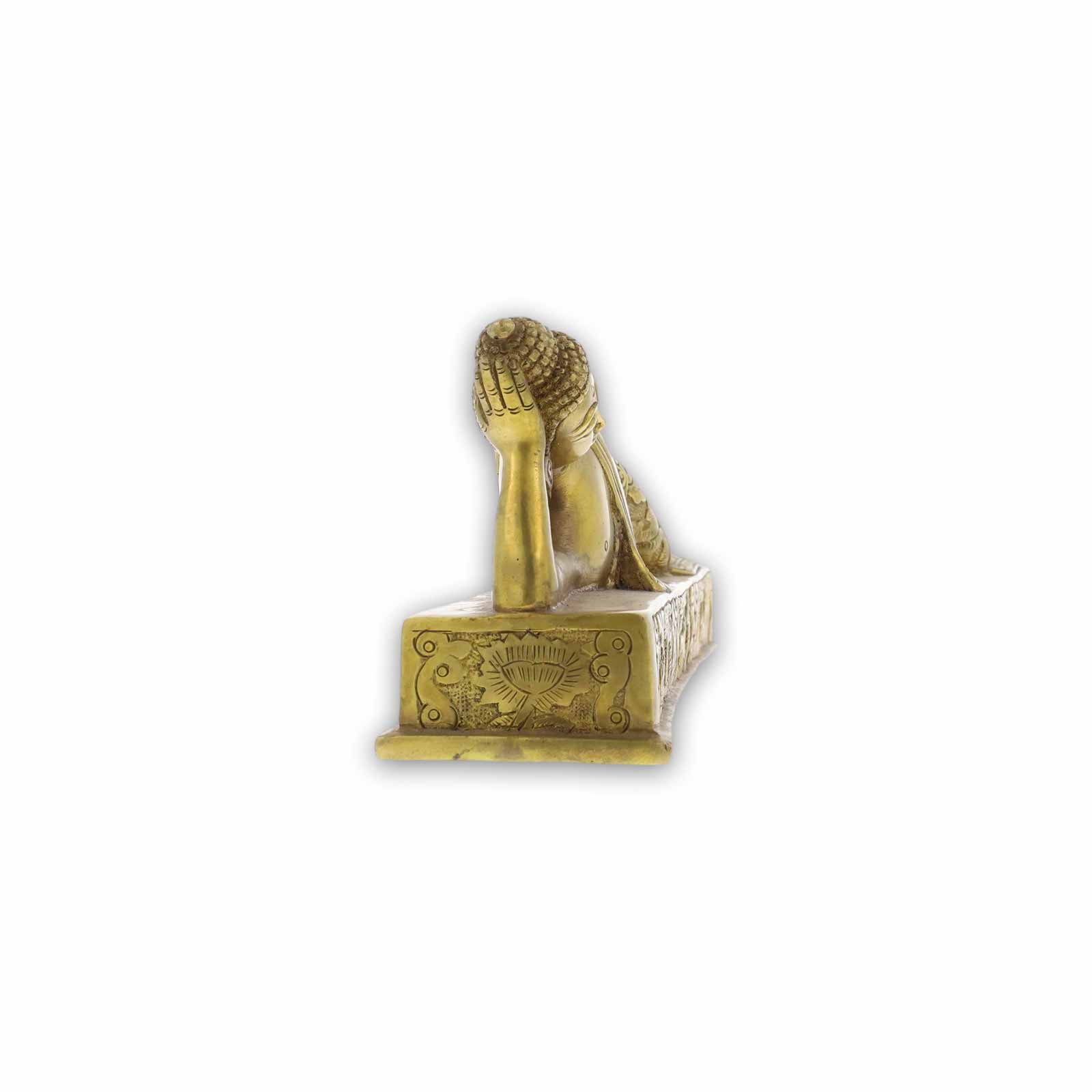 Kunst Und Magie Buddha Statue Skulptur Liegend Messing Figur Ca 30cm 2,5 Kg