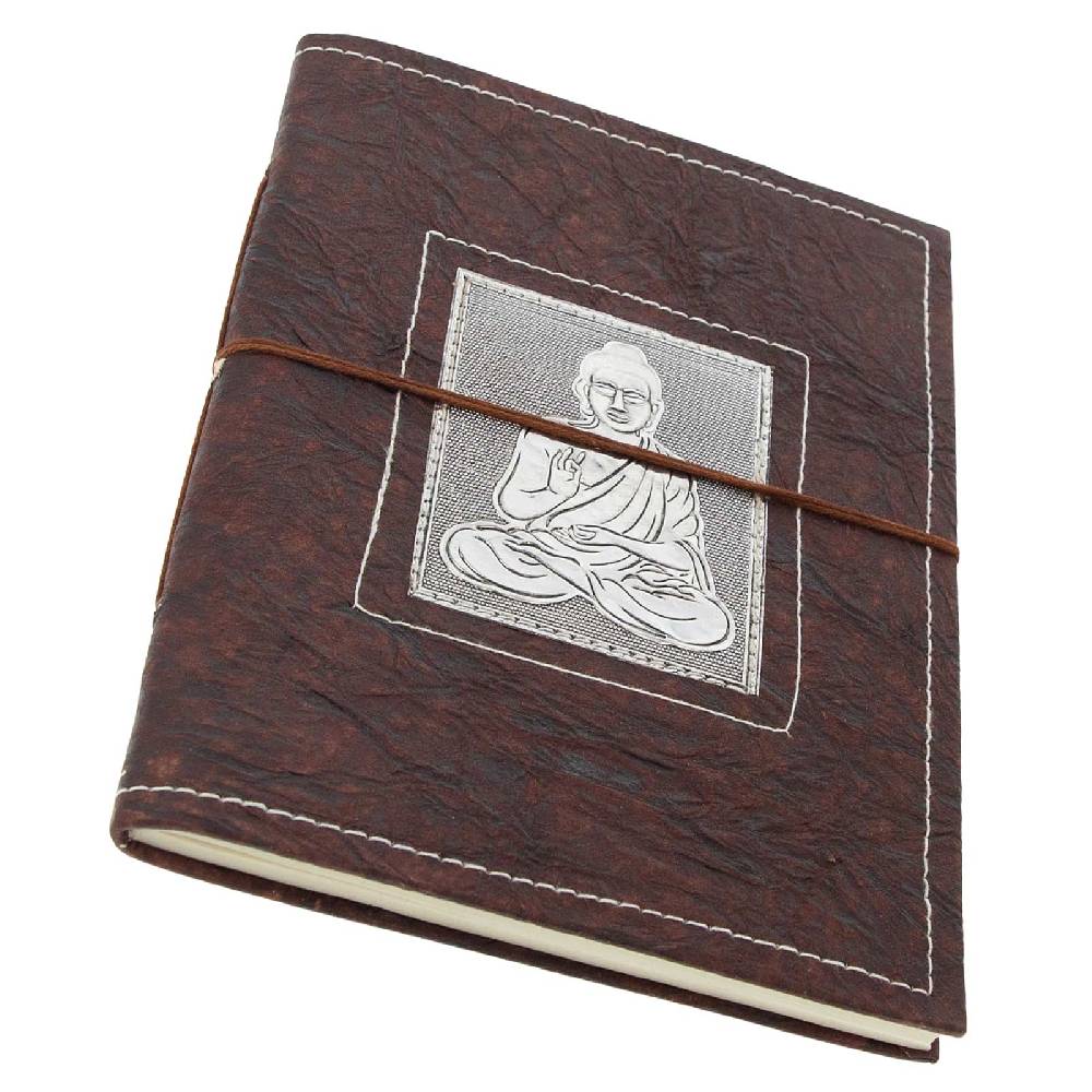 Kunst Und Magie Buddha Tagebuch Poesiealbum Handgefertigt - Geprägtes Notizbuch 20x15cm