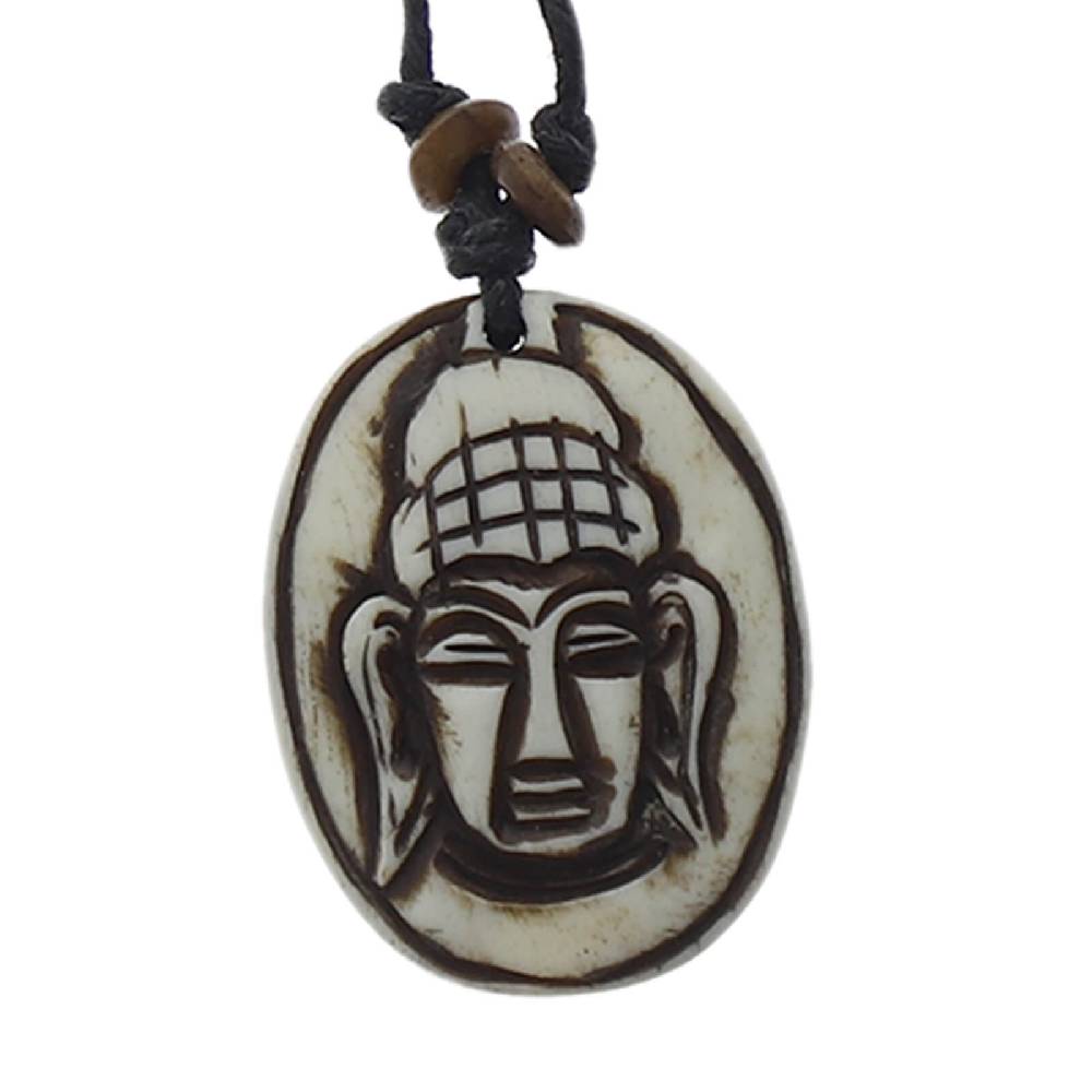 Kunst Und Magie Buddha Talisman Amulett heller Anhänger mit verstellbarem Band von Kunst und Magie