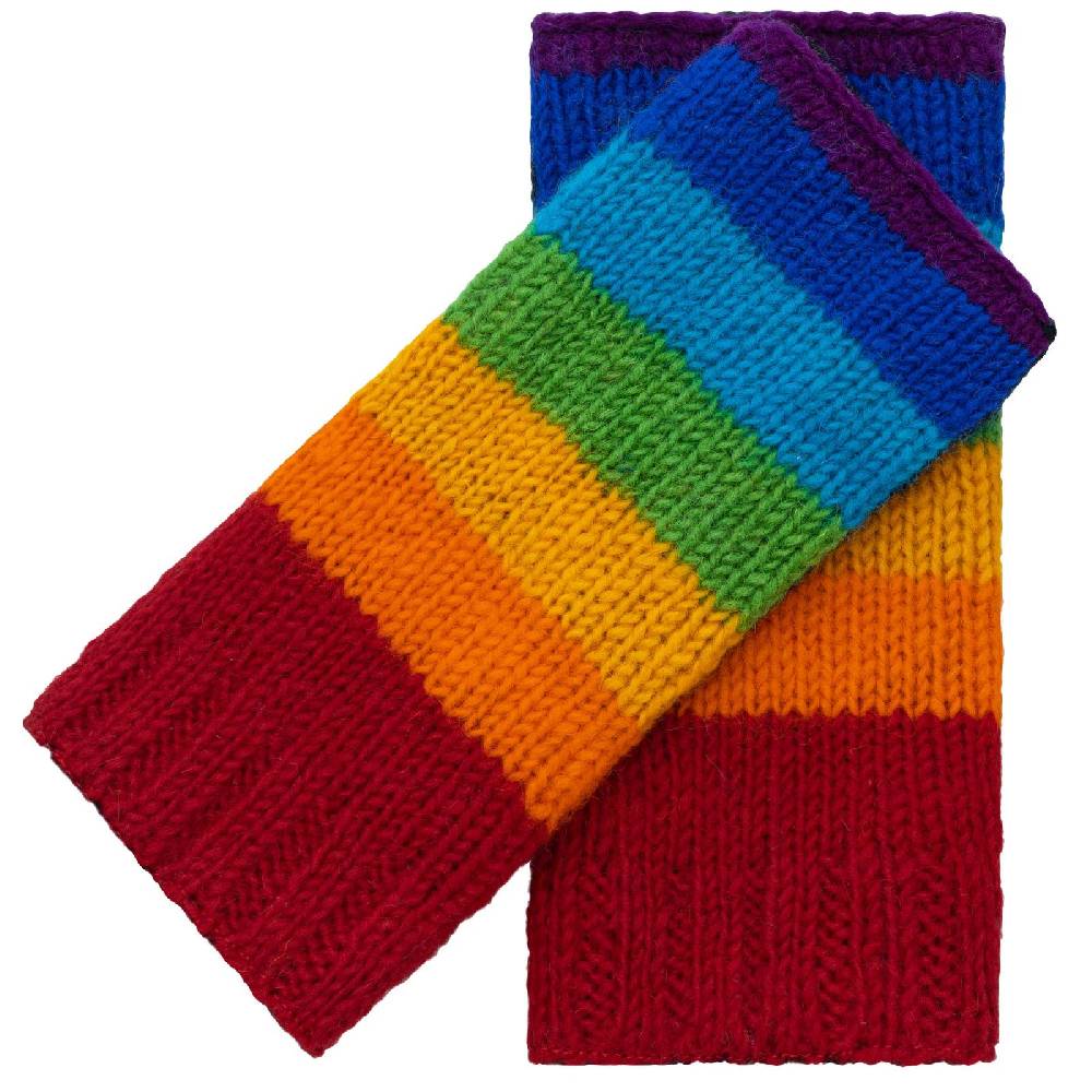 Kunst Und Magie Bunte Armstulpen Stulpen Handwärmer Pulswärmer Handschuhe Wolle Strick Regenbogen