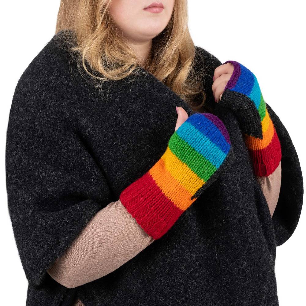 Kunst Und Magie Bunte Armstulpen Stulpen Handwärmer Pulswärmer Handschuhe Wolle Strick Regenbogen