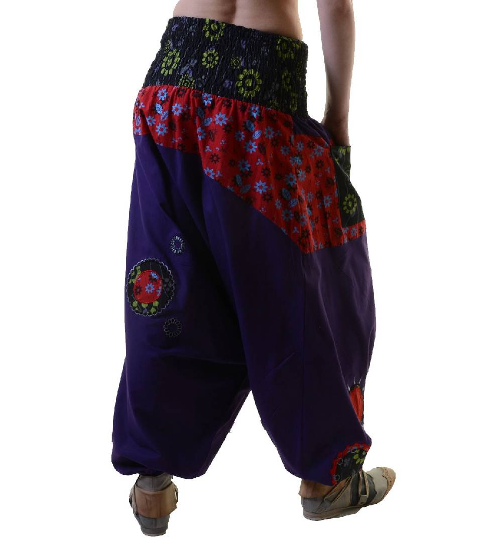 Kunst Und Magie Bunte Haremshose Aus Baumwolle - IBIZA Strandhose - Wellnesshose Goa