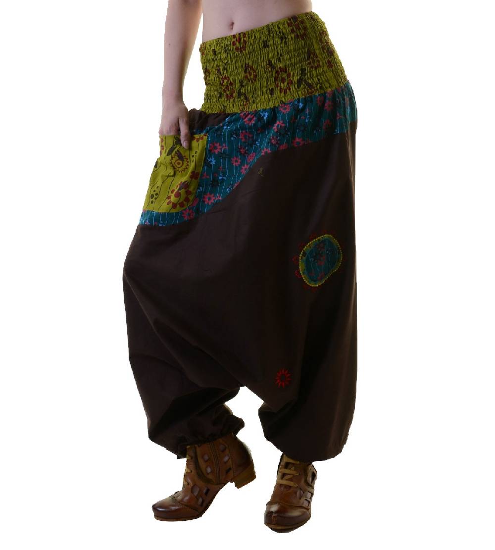 Kunst Und Magie Bunte Haremshose Aus Baumwolle - IBIZA Strandhose - Wellnesshose Goa