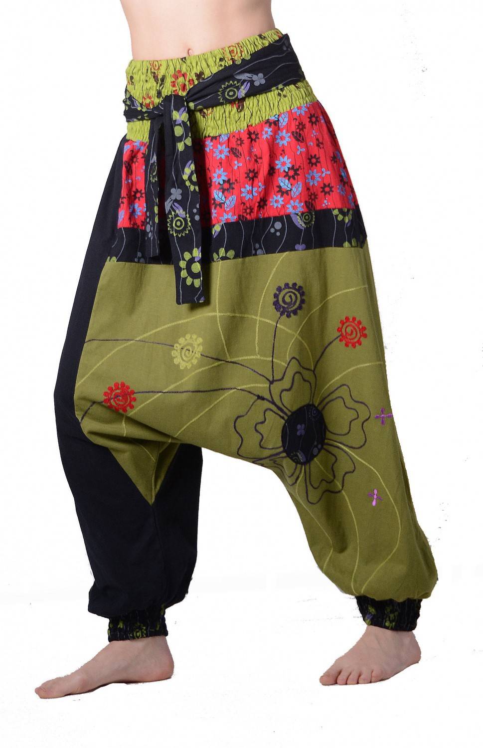 Kunst Und Magie Bunte Ibiza Style Haremshose Aus Baumwolle - Goa Wellnesshose Boho