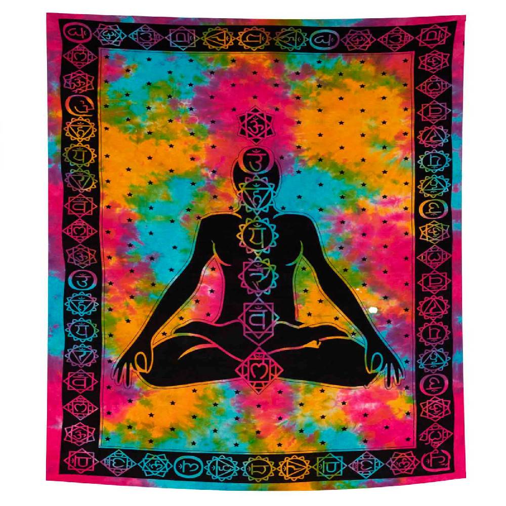 Kunst Und Magie Bunte Tagesdecke Wandbehang Bunt Deko Chakra Meditation Ca.200x230cm