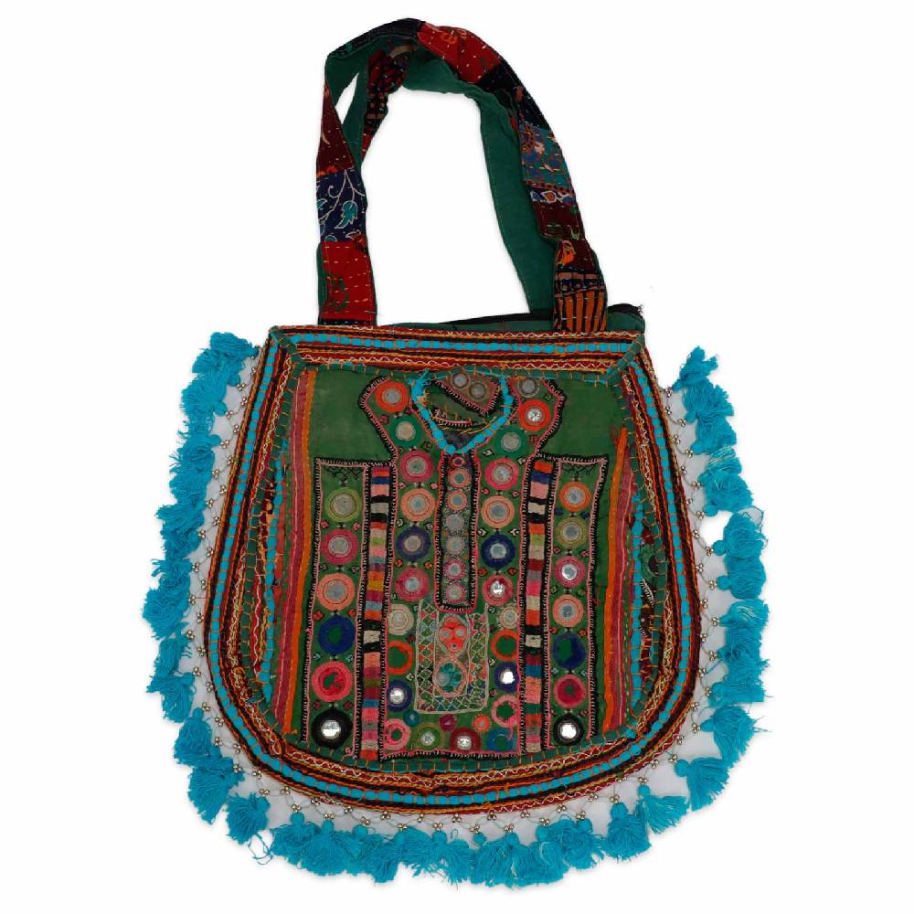 Kunst Und Magie Bunte Traditionell Bestickte Schultertasche Einkaufstasche BOHO Umhängetasche Nachhaltig No Waist UNIKAT!