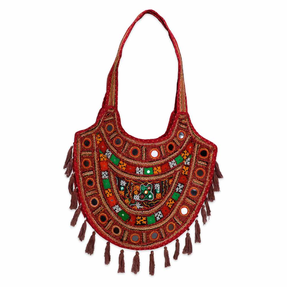 Kunst Und Magie Bunte Traditionell Bestickte Schultertasche Einkaufstasche BOHO Umhängetasche Nachhaltig No Waist UNIKAT!