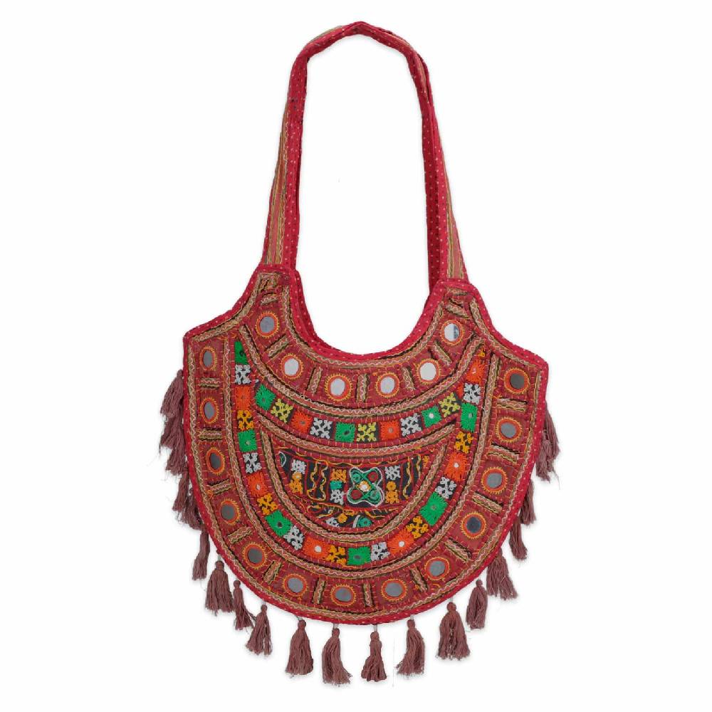 Kunst Und Magie Bunte Traditionell Bestickte Schultertasche Einkaufstasche BOHO Umhängetasche Nachhaltig No Waist UNIKAT!