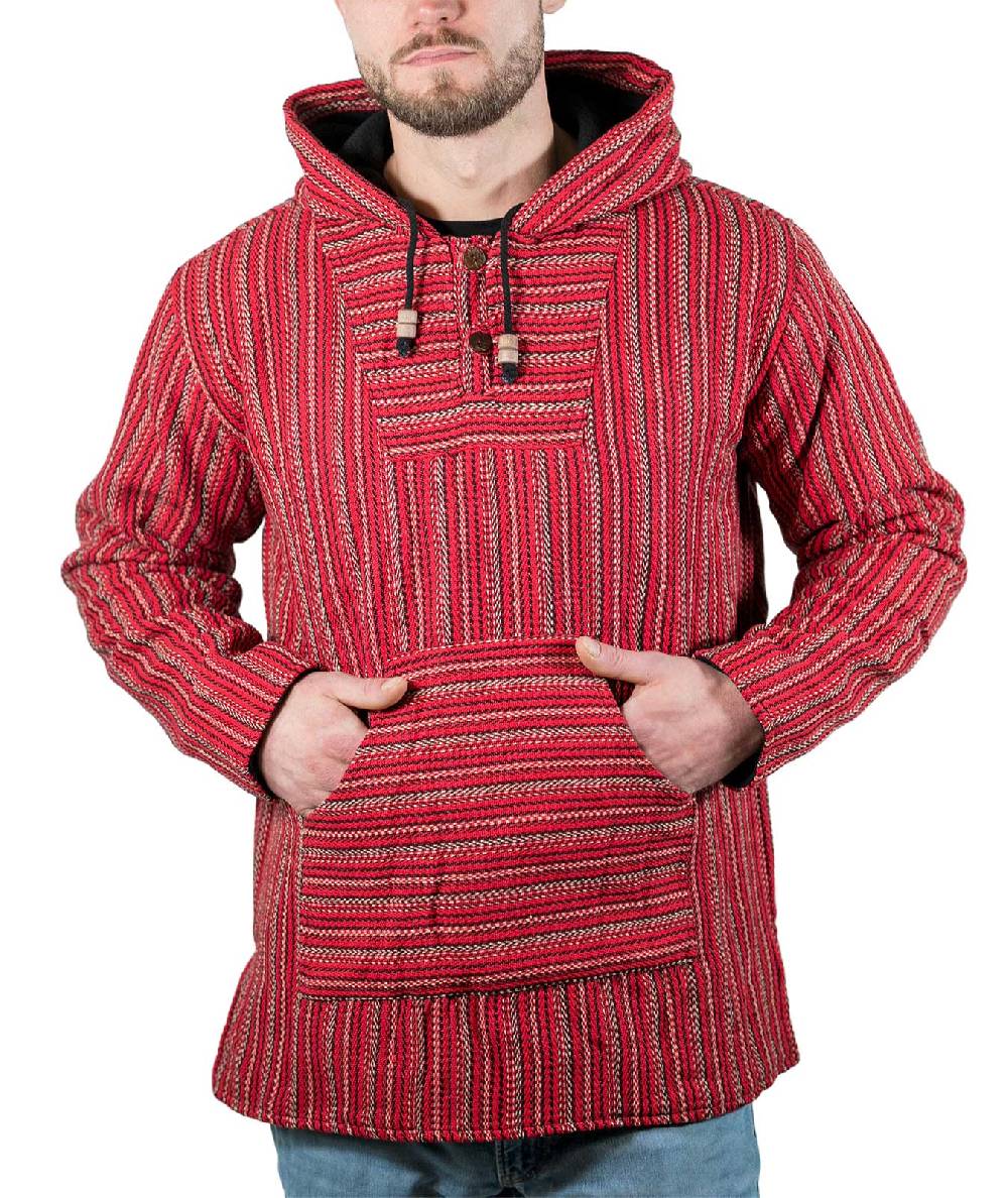 Kunst Und Magie Bunter Kapuzenpulli Kapu Baja Jerga Hoodie mit Kapuze und Kängurutaschen Hippie Goa