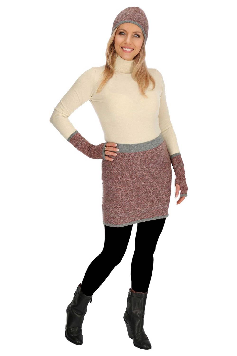 Kunst Und Magie Bunter Strickrock Kurzer Rock Aus Weicher Merinowolle Feinstrick Boho Merino Mini